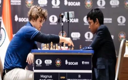 रमेशबाबू प्रज्ञानानंदा का सपना टूटा, FIDE वर्ल्ड कप फाइनल में कार्लसन से हारे