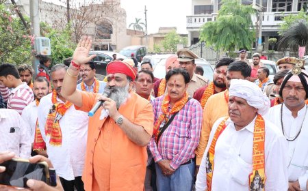 विश्व हिन्दू तख्त प्रमुख वीरेश शांडिल्य को पुलिस ने किया गिरफ्तार, नूंह में जलाभिषेक का किया था ऐलान