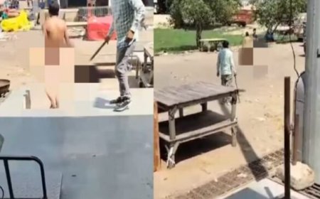 शर्मनाक: उधार के पैसे न चुकाने पर सब्जी विक्रेता को नग्न कर मंडी में घुमाया, वीडियो हुई वायरल