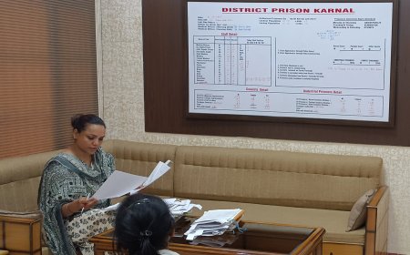 जिला कारागार करनाल में स्पेशल लोक अदालत का आयोजन