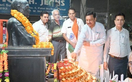 सरदार वल्लभ भाई पटेल जयन्ती पर दीपोत्सव कार्यक्रम