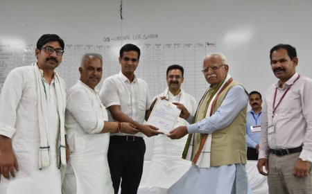 करनाल लोकसभा से भाजपा प्रत्याशी मनोहर लाल 2 लाख 32 हजार 577 मतों से जीते