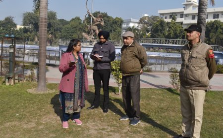 डॉ. वैशाली शर्मा ने कर्ण ताल पार्क का किया औचक निरीक्षण