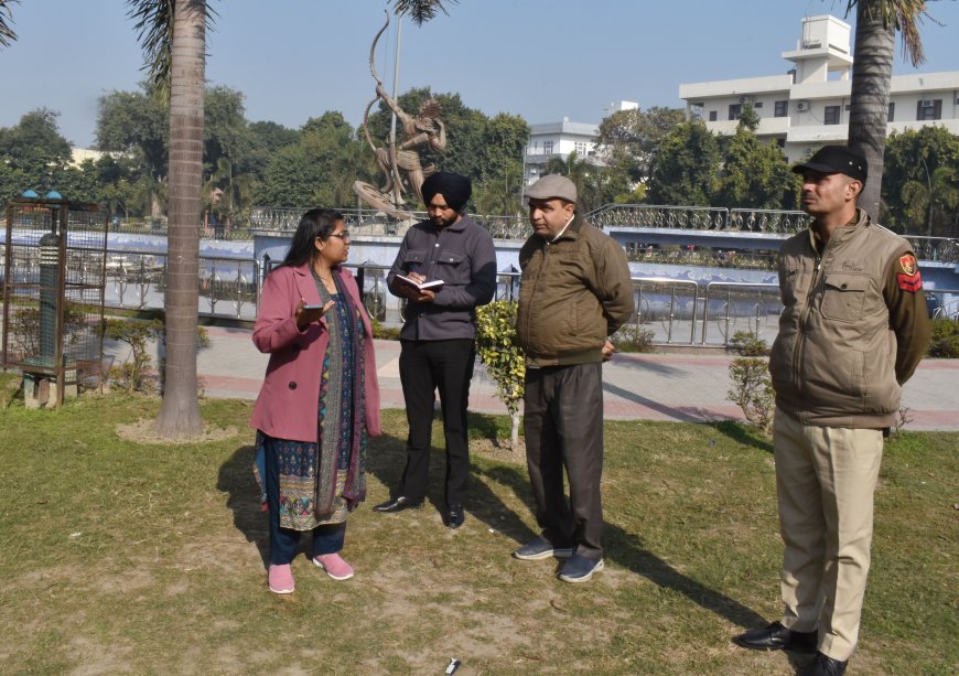 डॉ. वैशाली शर्मा ने कर्ण ताल पार्क का किया औचक निरीक्षण