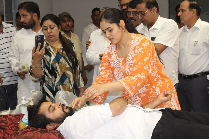 देश के कई हिस्सों से आए लोगोंं ने रक्तदान कर लेफ्टिनेंट विनय नरवाल को दी श्रद्धांजलि