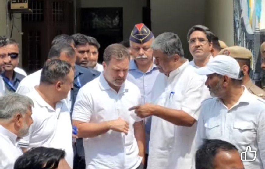 पहलगाम में मारे गए भारतीय नौसेना के लेफ्टिनेंट के घर पहुंचे विपक्ष के नेता राहुल गांधी