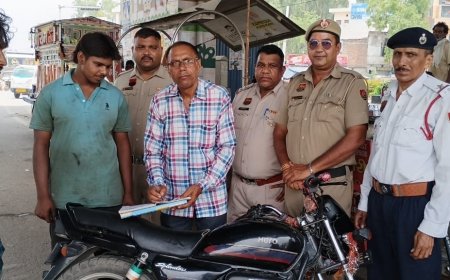 नमस्ते  चौंक व मीरा घाटी चौंक पर चालान ड्राइव व जागरूकता शिविर आयोजित: इरम हसन